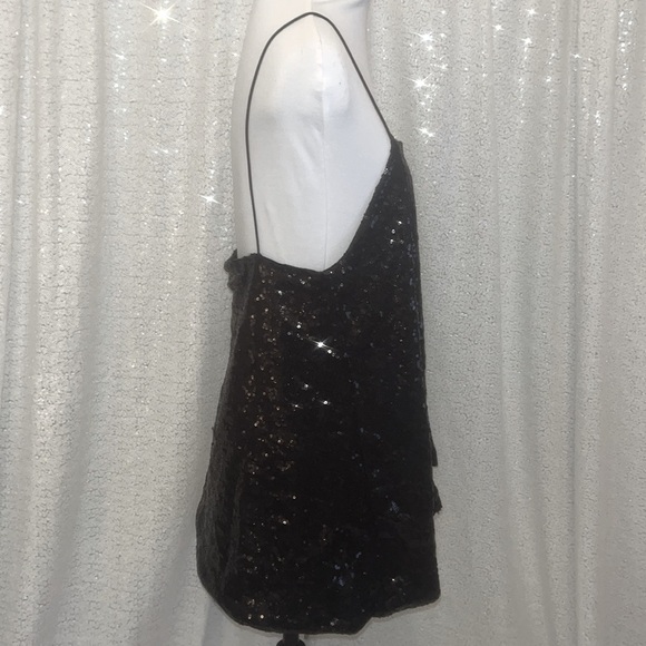 Sexy Black Sequin Tank NWT - Picture 2 of 4